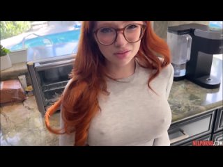red bitch jumps on a dick